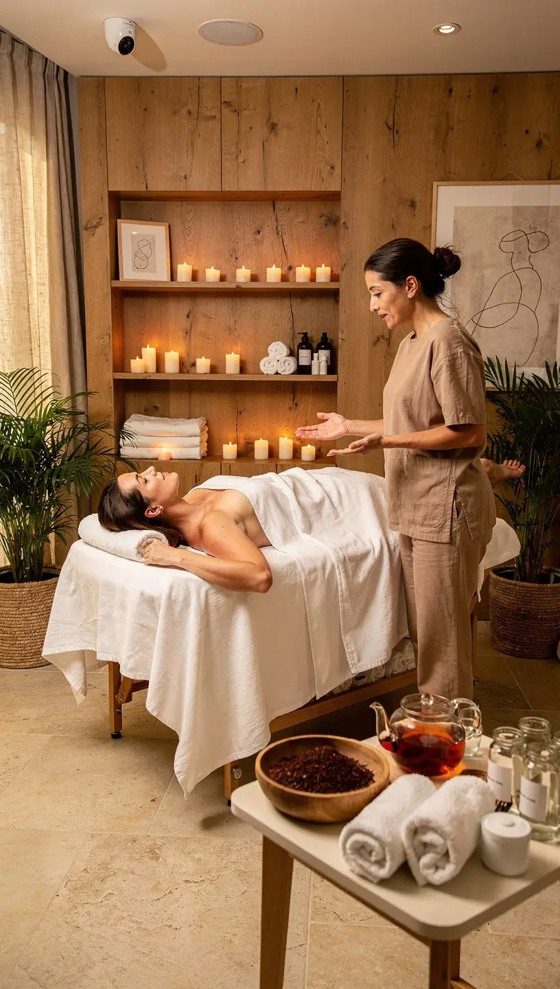 Vue rapprochée des brins de rooibos, montrant leur texture lisse et délicate.